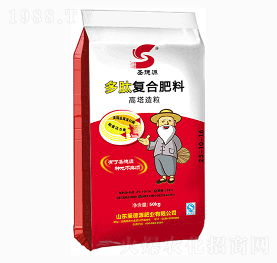 高塔造粒多肽復合肥料25-10-16-圣德源