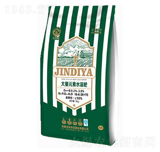 大量元素水溶肥16-6-36+TE（綠）-中盛肥業(yè)