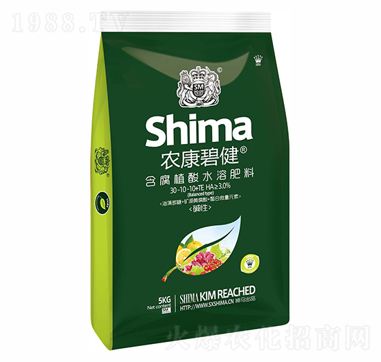 高氮型含腐植酸水溶肥料30-10-10+TE-農(nóng)康碧健-獅馬肥業(yè)