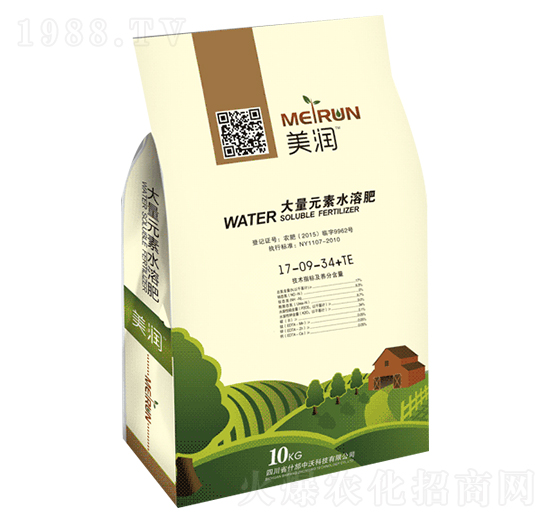 大量元素水溶肥17-09-34+TE-美潤(rùn)-金穗化肥