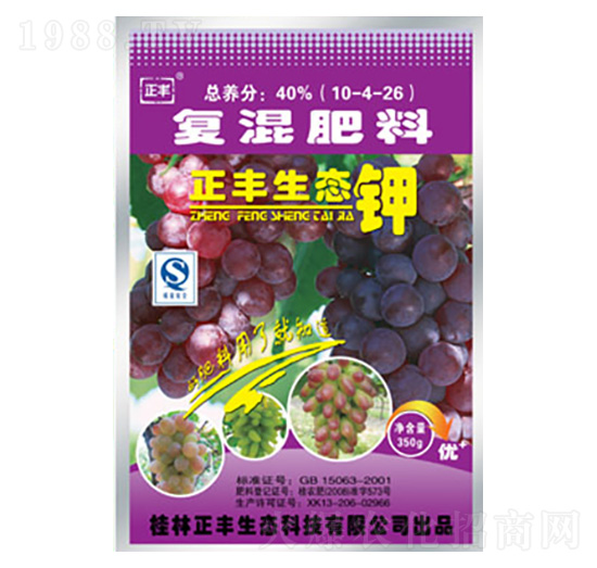 葡萄專(zhuān)用復(fù)混肥料10-4-26-正豐生態(tài)