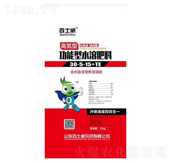 高氮型功能型水溶肥料30-5-15+TE-百士威