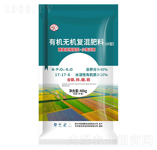 糖蜜腐植酸型·小麥適用有機(jī)無(wú)機(jī)復(fù)混肥料17-17-6-德亞-和齊成