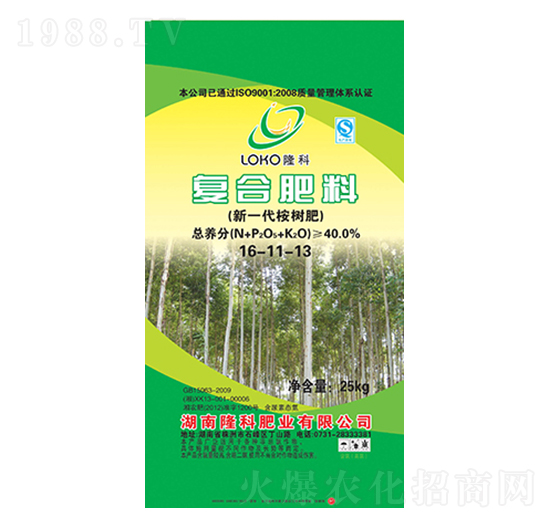 隆科牌復(fù)合肥（新一代桉樹(shù)肥）16-11-13-隆科農(nóng)資