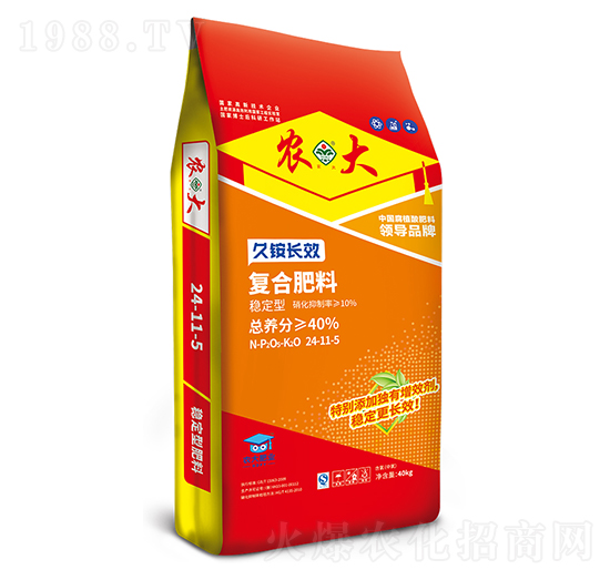 久銨長(zhǎng)效穩(wěn)定型復(fù)合肥料24-11-5-農(nóng)大生態(tài)