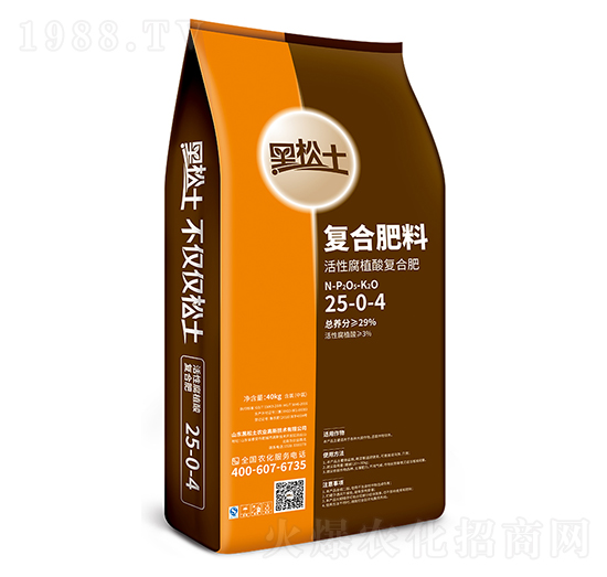 黑松土腐植酸復(fù)合肥25-0-4-農(nóng)大生態(tài)