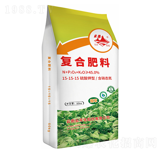 40kg硫酸鉀型復(fù)合肥料15-15-15-云峰-云天化