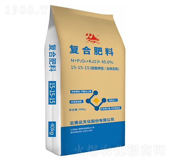 硫酸鉀型復(fù)合肥料（中性肥）15-15-15-云峰-云天化