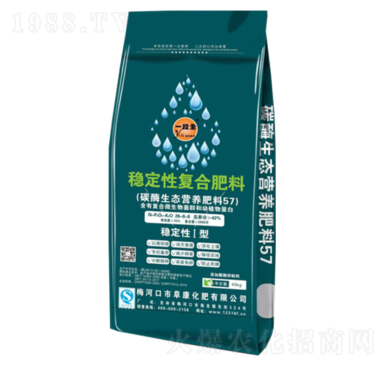 碳酶生態(tài)穩(wěn)定性復合肥料26-8-8-一粒全-阜康化肥