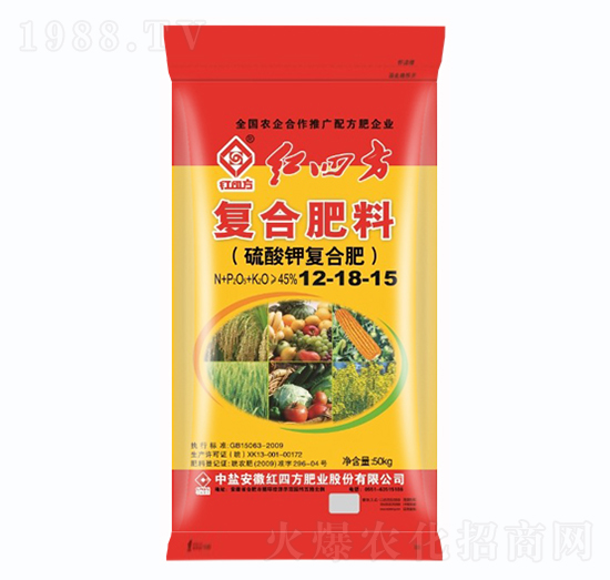 硫酸鉀復合肥料12-18-15-紅四方