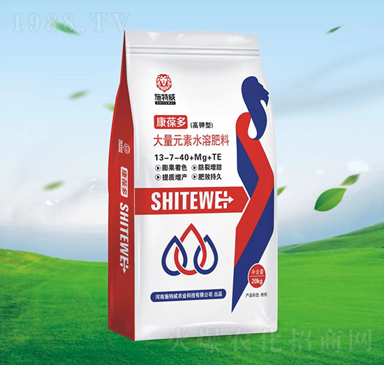 20kg大量元素水溶肥料13-7-40+Mg+TE-康葆多-施特威