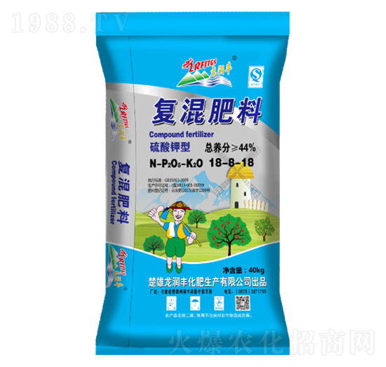硫酸鉀型復混肥料18-8-18-龍潤豐