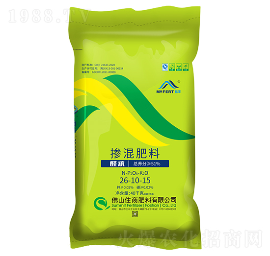 夢(mèng)豐控釋摻混肥料26-10-15-住商肥料