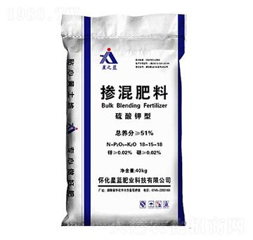 硫酸鉀型摻混肥料18-15-18-星之藍(lán)-星藍(lán)肥業(yè)